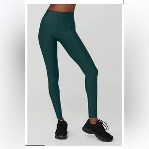 Alo Yoga High Waist Airlift Legging- Dark Green || S